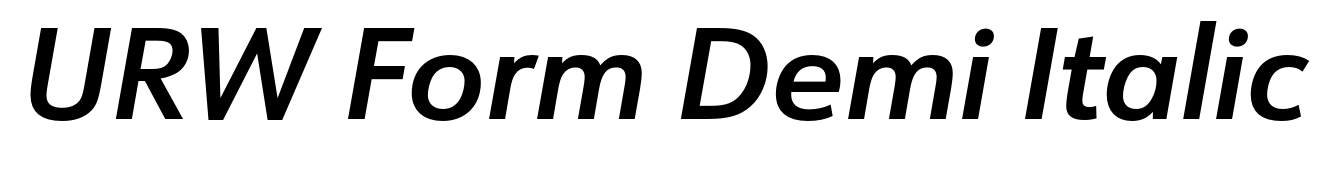 URW Form Demi Italic